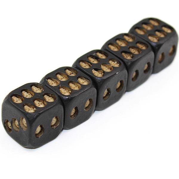 1 Set of 5 pieces Black Skull Dice Grinning Skull Deluxe Creative Dice Home Decor Bar Tool Dice Halloween Gifts