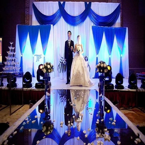 Wedding Centerpieces Mirror Carpet Aisle Runner Gold Silver Double Side Design T Station Decoration Wedding Favors Carpets 2015 New Arrival