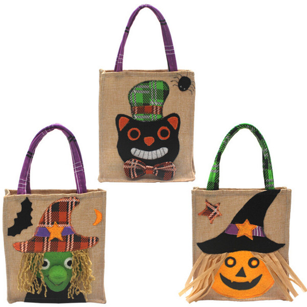 New Halloween Candy Bags For Children Party Pumpkin Bag Gift Bag Drawstring Bags Halloween Decorations Props Supplies Free Ship
