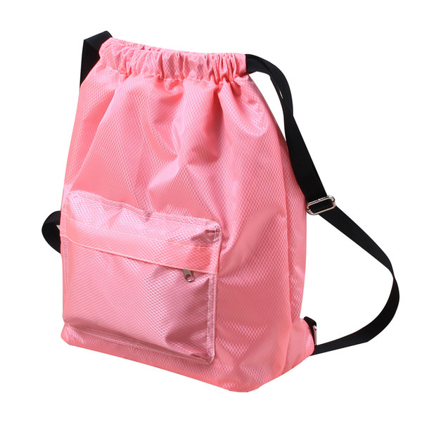 Drawstring Backpack String Bag Sackpack Cinch Water Resistant Nylon for Gym Sport Yoga Dry Wet Separated Swimming Bag Men Women Kids