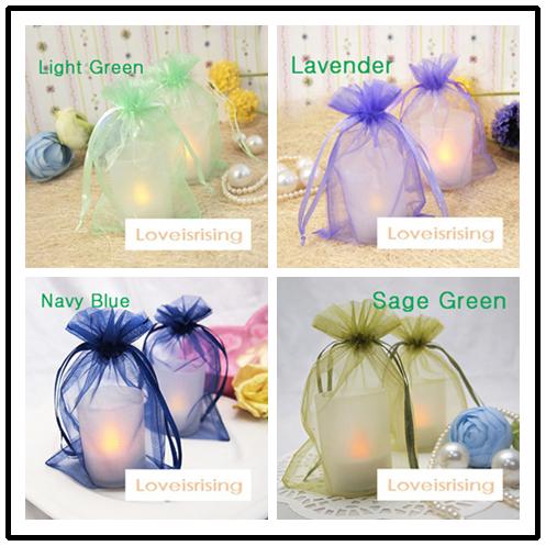 17 colors Pick-- 50pcs/lot 10X15cm Sheer Organza Drawstring Jewelry Pouches Party Wedding Favor Packaging Candy bags Gift Bags