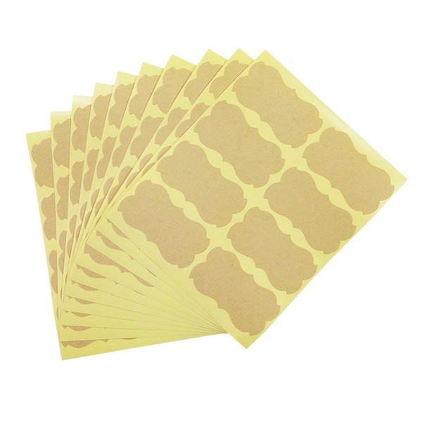 80 Pcs/lot Handmade Sticker Vintage Blank Kraft Label Sticker DIY Hand Made For Gift Cake Baking Sealing Sticker