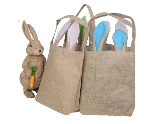 Easter Bunny Ears Basket Bag For Easter Gift Packing Easter Handbag For Child Fine Festival Gift