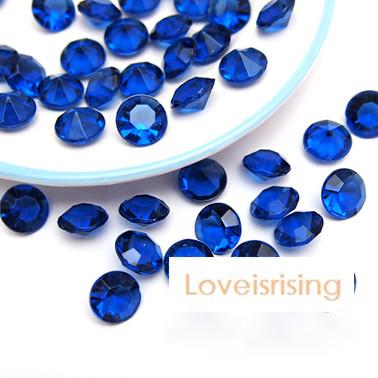 Free Shipping 500pcs 4Carat 10mm Navy Blue diamond confetti wedding favor table scatter