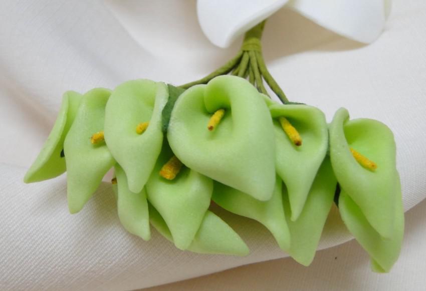 Free Shipping--New Arrival Mint Beatuiful Handmade Mini Calla Lily Flower for wedding invitation ca