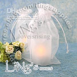 FREE SHIPPING-500PCS 10x15cm White Organza Wedding Favour Party Gift/Candy Bag