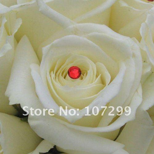 FREE SHIPPING-80pc 4mm Red Rhinestone Wedding favor Accessories Wedding Bouquets Bridal Stem Jewelry