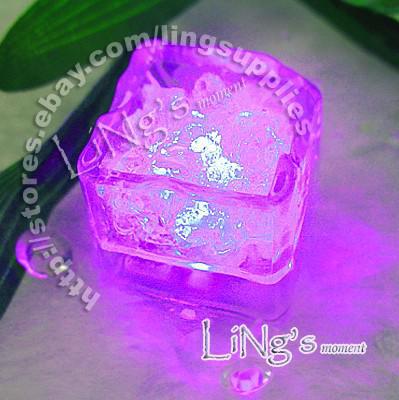 Lowest price-free shipping-12pcs Lavender Ice Cube Light Wedding Party Christmas Decoration