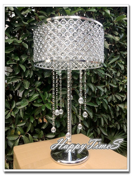 4sets/lot 70cm high Luxury Wedding Party Centerpieces Banquet Crystal Pillar Beautiful Crystal Pillar With Pendant
