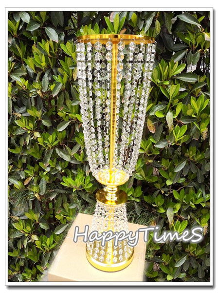 10pcs per lot 80cm High 23cm diameter Wedding Center Piece Decoration Crystal Flower Stand Banquet Favor