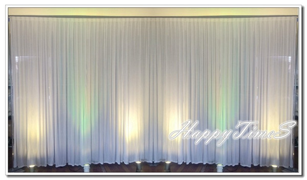 Luxury Ruffled Wedding Curtains White Color Backdrop Drapes Party Favor Background Decoration Drapes Europe Best Price