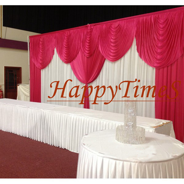 Wedding Decoration Wedding&Party Curtain With Detachable Swag Wedding Drap Made By Ice Slik Fabric Hand Working