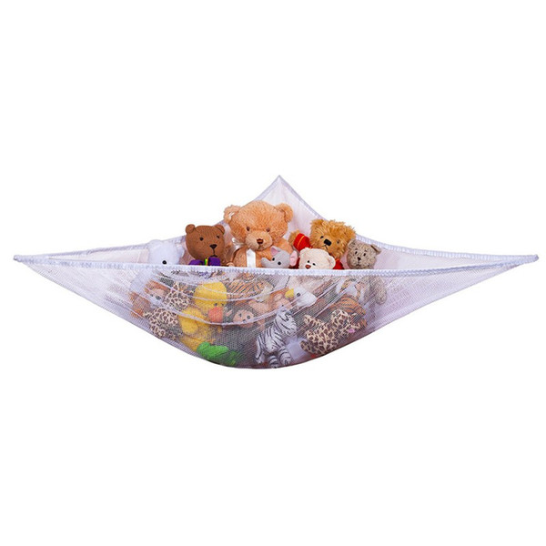 180*120*120CM Toy Hammock Organize Stuffed Animals Or Kids Toys With Mesh Hammock Polyester White
