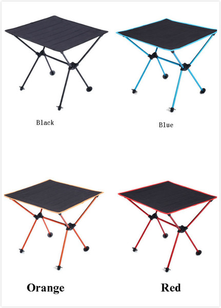 Outdoor BBQ picnic table portable folding table Oxford cloth aviation aluminum camping table wholesale 4 Colors