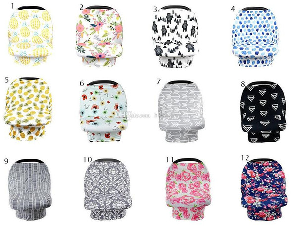 16 styles Baby Nursing Cover breastfeeding cover Pineapple Flower print Safety seat car Privacy Cover Scarf Strollers Blanket