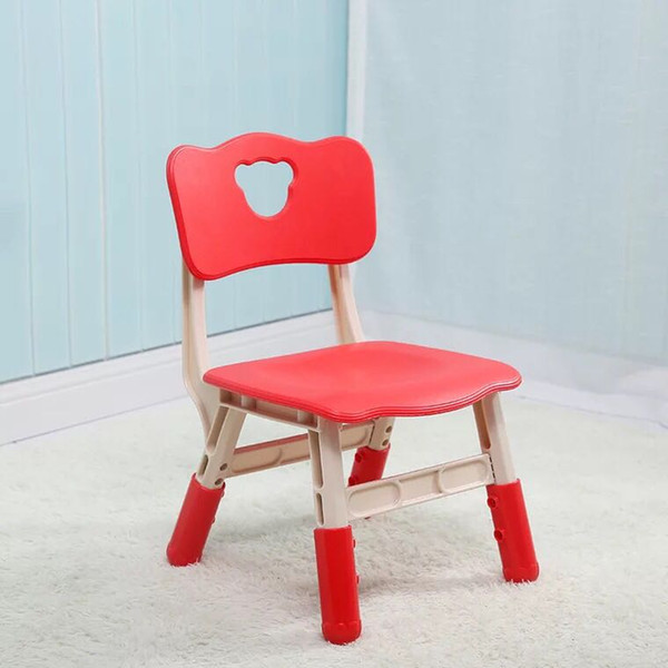 Baby child backrest chair thickening desks and chairs cartoon children's chair plastic can be lifted three files adjustable stool