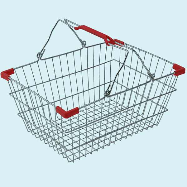 selling like hot cakes basket New shopping baskets for supermarket ,chrome coated bastket for Halloween gift packing With Metal Handles