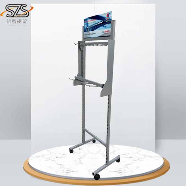 Hot sell display stands for wiper retail wire metal powder coated factory wiper display racks metal display shelves