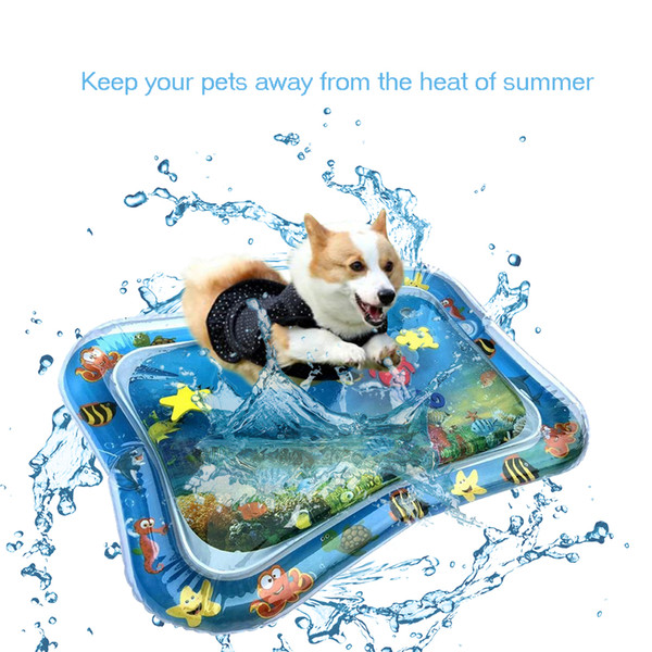 Kids Inflatable Water Mat 66x50cm In Fun Water Mat Activity Center Leakproof PVC Water Filled Playmat For Newborns For Infants & Toddlers