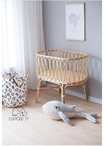 Baby sleeping basket Natural Indonesian rattan household goods children's bed Maternal and infant articles for cribs