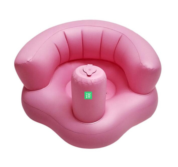 Kids Seat PVC Baby Inflatable Chair Sofa Pink Green Bath Seats Dining Pushchair Infant Portable Play Game Mat Sofas Learn Stool