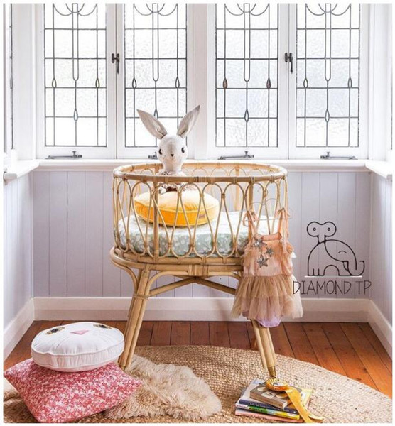 Baby sleeping basket Natural Indonesian rattan household goods children's bed Maternal and infant articles for cribs