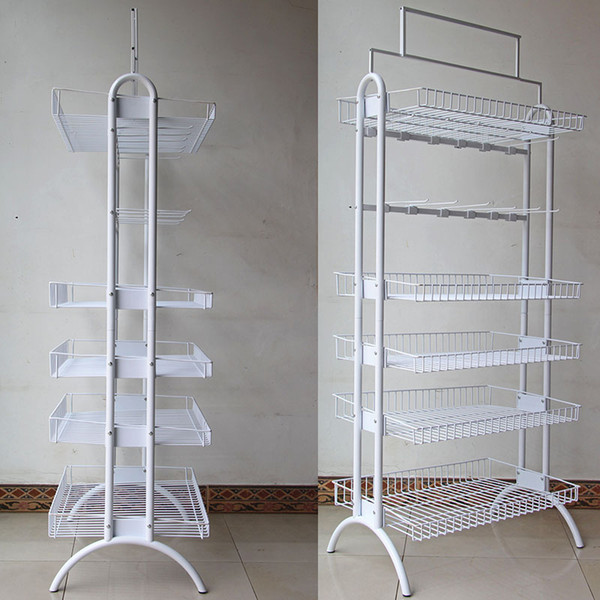 retail wire metal powder coated factory potato chip standing display shelf cell phone accessory racks supermarket shelves