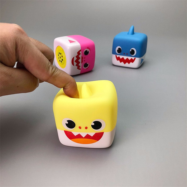 Touch The Fox Toys Pvc Bring Music Song Plaything Baby Shark Knickknack Pink Fong Lovely Soft Square Hot Sale 7 4cqb1
