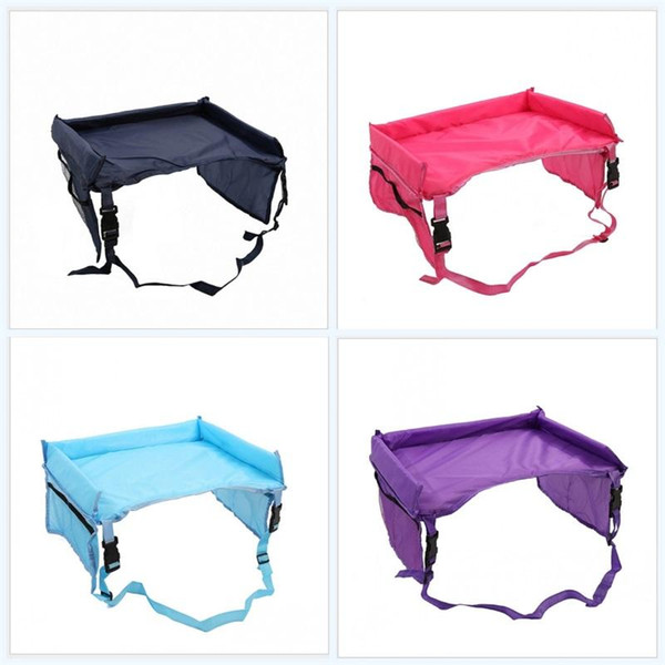 Storage Kids Snack Play Tray Waterproof Children Tables Travel Drink Holder Security Car Vehicle Polyester Fiber Minimalism 12cl ff