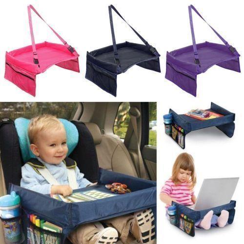 300pcs 5 Colors Baby Car Safety Belt Travel Play Tray Waterproof Foldable Table Baby Car Seat Cover Pushchair Snack With Opp Package