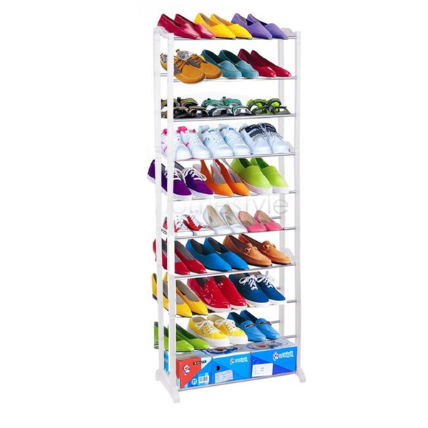 1pc Cheap Modern 10-Layer Shoe Rack/Shoe Shelf/Shoe Cabinet Easy Installation Stand For Shoes Shelf For Books US02