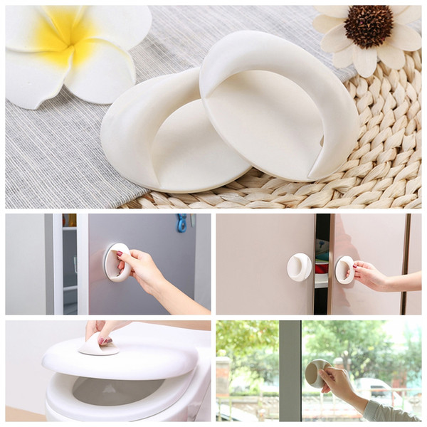 Wholesale Durable ABS Round Multifunction Sliding Door Glass Window Handle Multi Colors Imported Paste Type Wardrobe Door Handle DH0655 T03