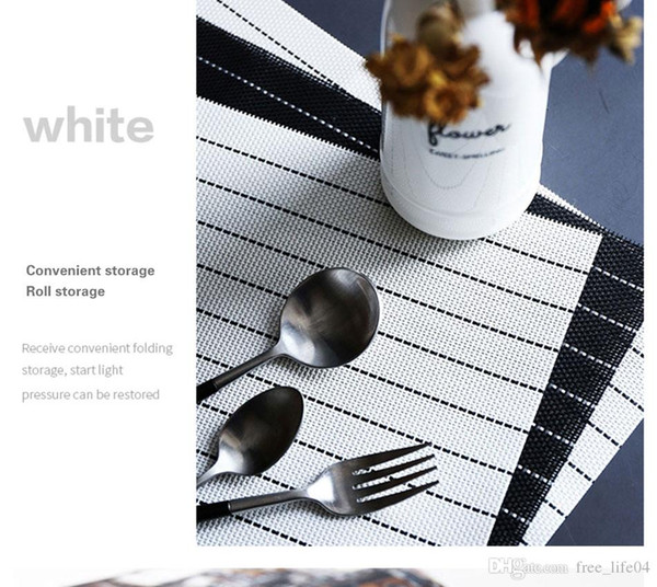 Tableware Pad Dining Table Mat Heat Insulation Non-Slip Simple Placemats Disc White Pads Bowl Coaster Kitchen Accessories II-192