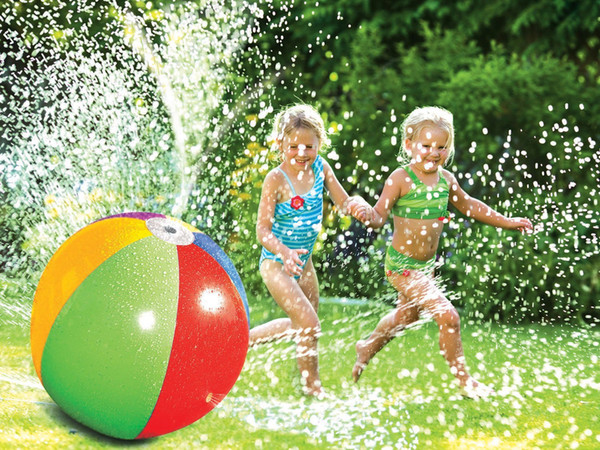 Outdoors Children Summer Spray Ball Inflatable Beach water Ball Summer Water Jet ball Child Outdoors toys