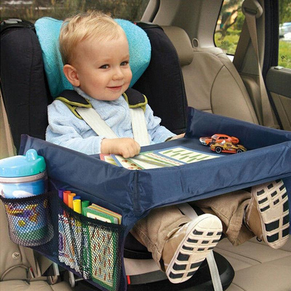 Children Tables Baby Car Safety Belt Travel Play Tray Waterproof Foldable Table Kids Car Seat Cover Pushchair Snack With Opp Package
