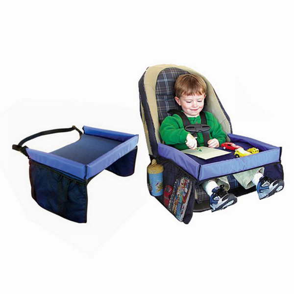 New Baby Toddlers Car Safety Belt Travel Play Tray Waterproof Folding Table Baby Car Seat Cover Harness Buggy Pushchair Tables