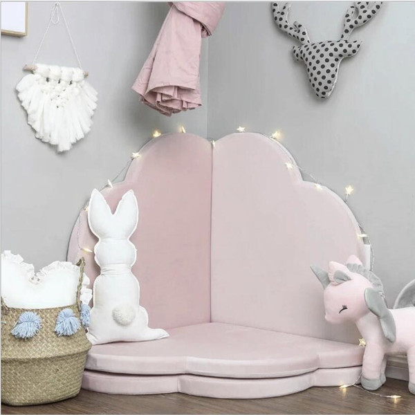 Children's Play Pad INS four-leaf grass sponge multi-functional game mat Children's room decoration sleeper cushion foldable
