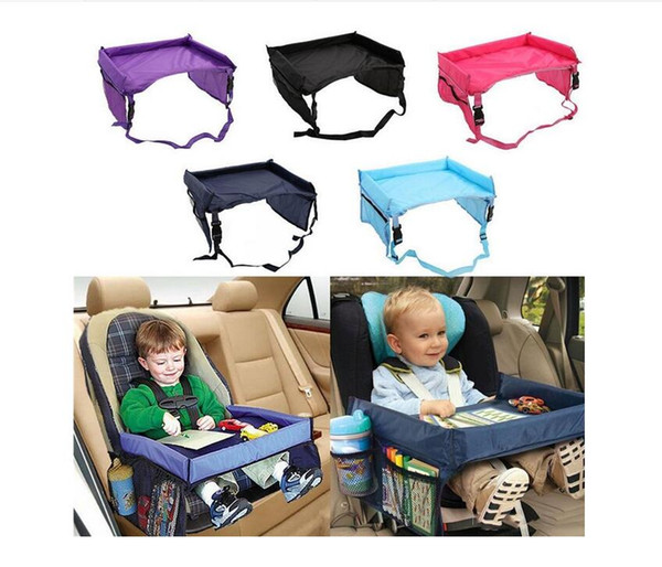 Waterproof Children Car safety seat tray Foldable Baby Cart Tables Seat Cover Pushchair seat belt travel tray 5 Colors DHL free