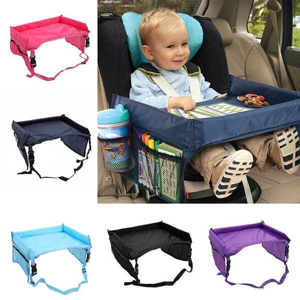 Kids Snack Play Travel Tray Waterproof Table for Children kids Car Safe folding table Storage Kids Toys