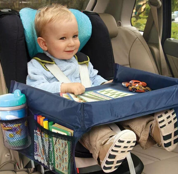 5 Colors Baby Car Safety Belt Travel Play Tray Waterproof Foldable Table Baby Car Seat Cover Pushchair Snack With Opp Package