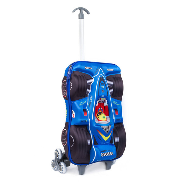 Kids Suitcase,3D Car Racing Design Children Trolley Carry-on Hand Luggage - Perfect Gift For Children