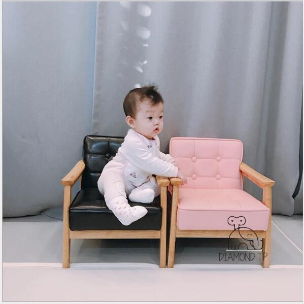 Children sofa Children's solid wooden stools and small sofas Children's room kindergarten decoration baby play photography props