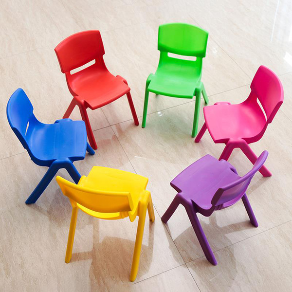 5 PCS H27cm Children back chairs kindergarten chairs baby chairs stools plastic stools folding backrest stools