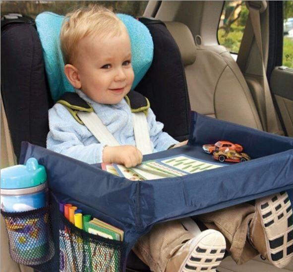 5 Colors Baby Car Safety Belt Travel Play Tray Waterproof Foldable Table Baby Car Seat Cover Pushchair Snack With Opp Package WN473 30pc