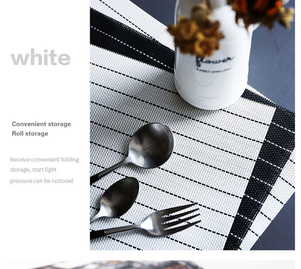 Tableware Pad Dining Table Mat Heat Insulation Non-Slip Simple Placemats Disc White Pads Bowl Coaster Kitchen Accessories II-192