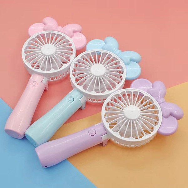 Mini Folding Portable Cartoon Fan USB Rechargeable Handheld Air Cooler Cooling Fan Kids Gifts Toys FFA174 120PCS
