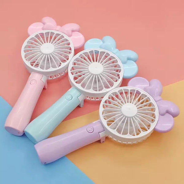 Mini Folding Portable Cartoon Fan USB Rechargeable Handheld Air Cooler Cooling Fan Kids Gifts Toys FFA174 120PCS