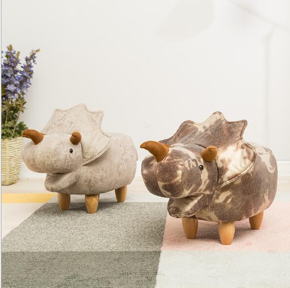 Storage Stool Shoes Dinosaur Changing Living Room Sofa Foot Chair Cloth Package Wooden Modern Stools New Arrival Furniture
