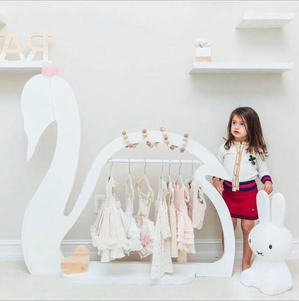 Landing coat hanger Children's room decoration Babies organize hangers Swan-shaped hangers for children's room decoration