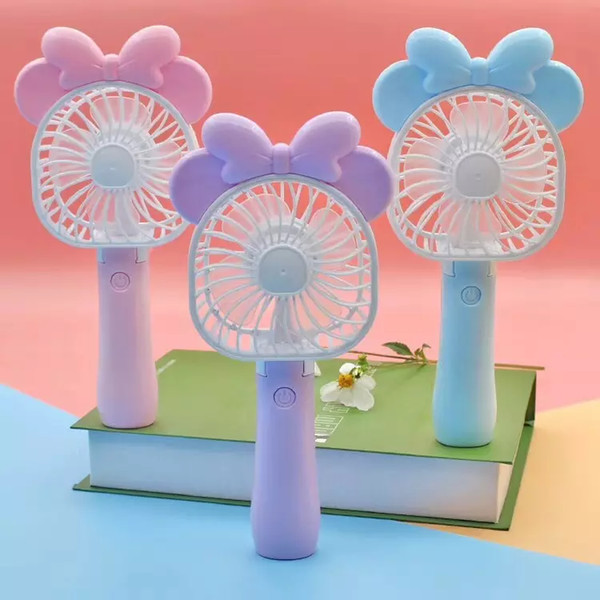 Mini Folding Portable Cartoon Fan USB Rechargeable Handheld Air Cooler Cooling Fan Kids Gifts Toys FFA174 30PCS